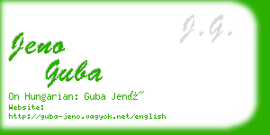 jeno guba business card